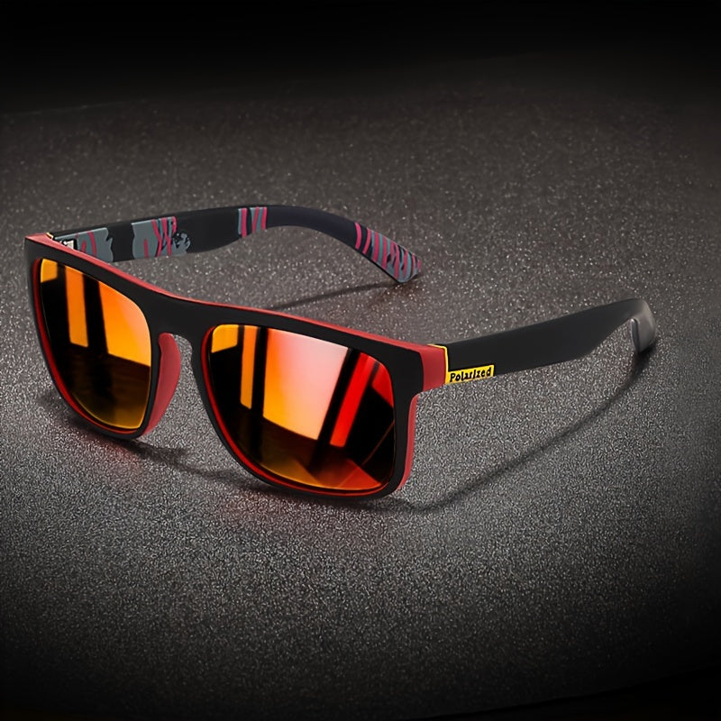 Stylish Sports Glasses With TAC Lenses, PC Frames, Retro Style