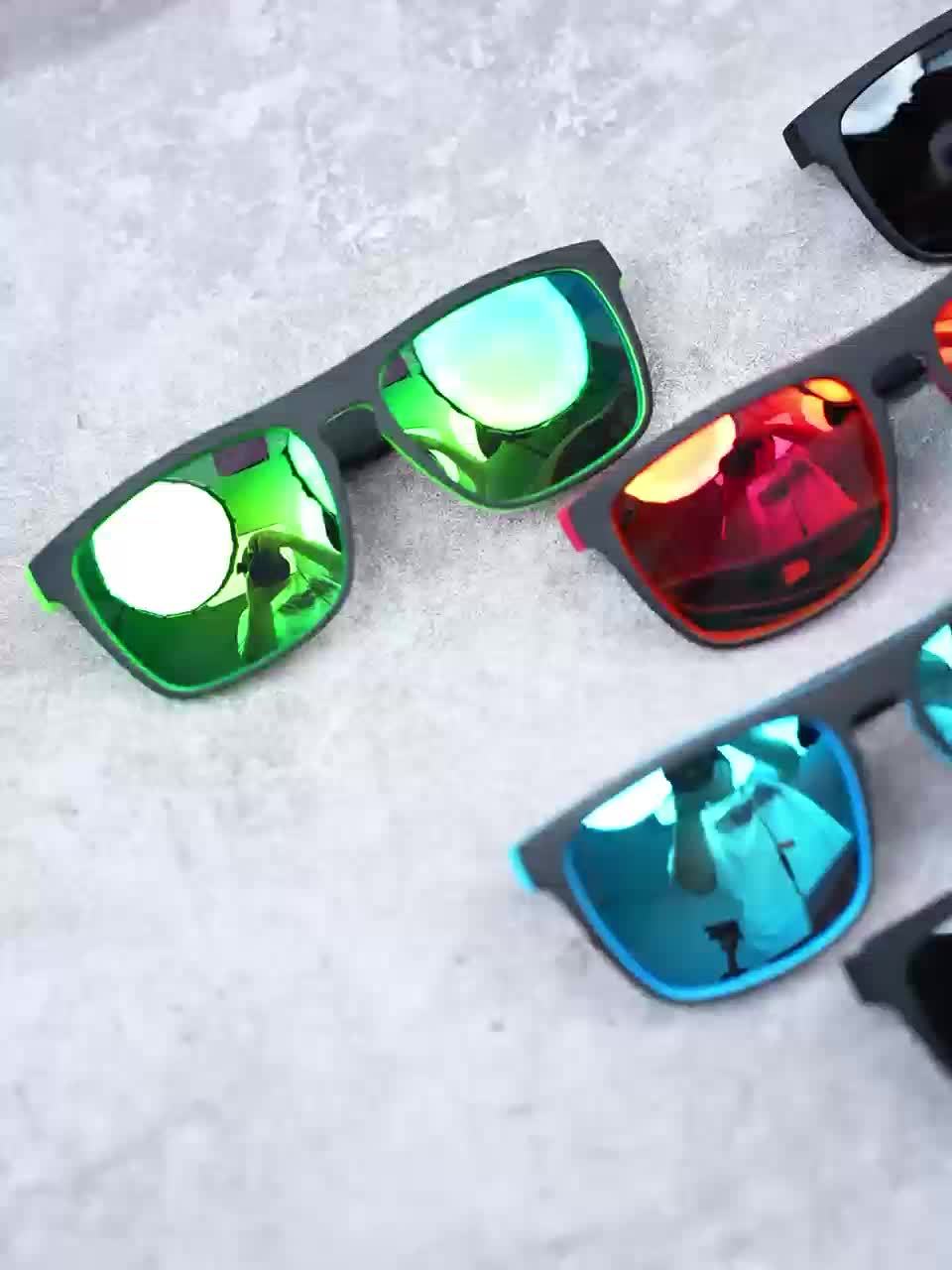 Stylish Sports Glasses With TAC Lenses, PC Frames, Retro Style