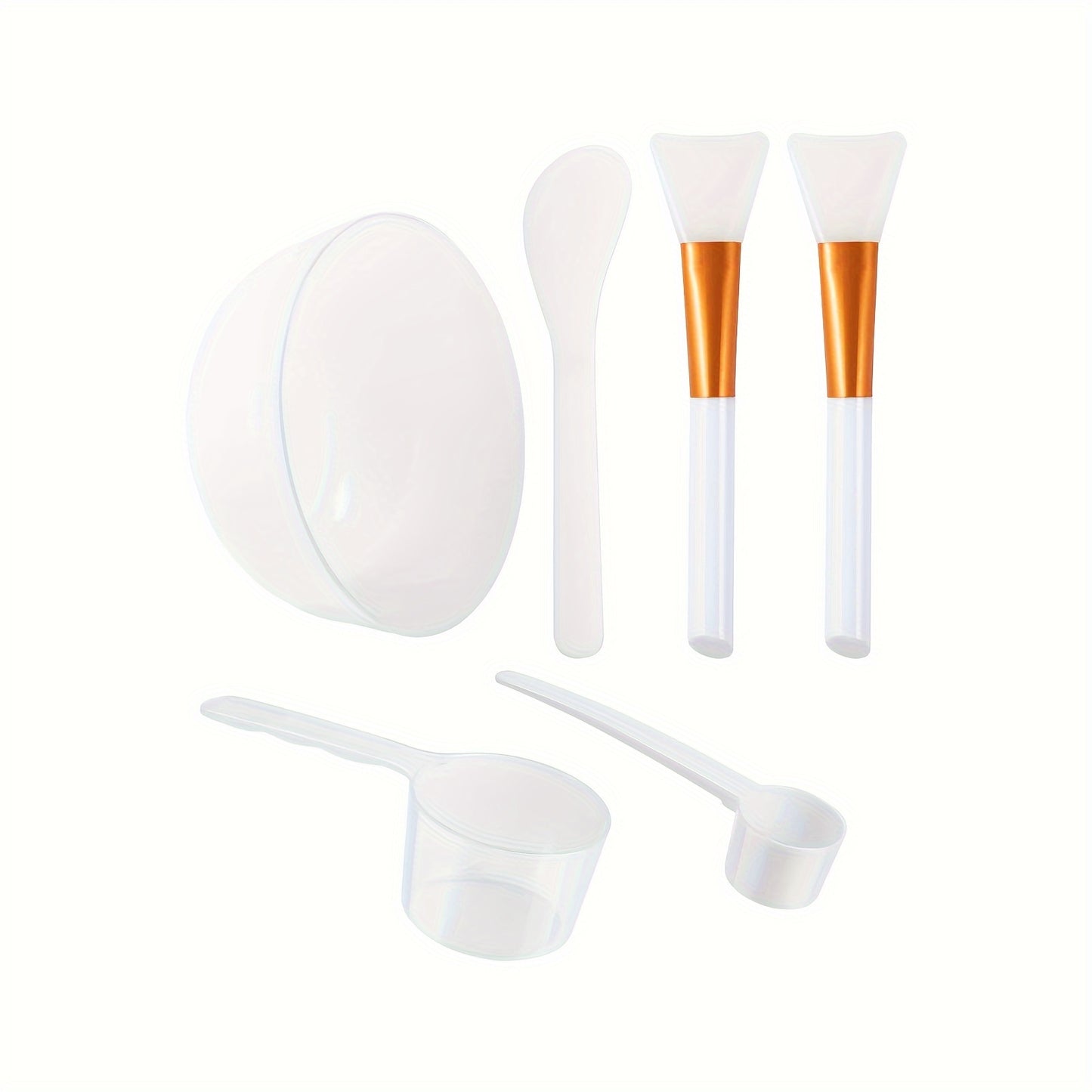 6in 1 Set, Face Mask Mixing Bowl Set, Flexible Facial Mud Mask Applicator Brush