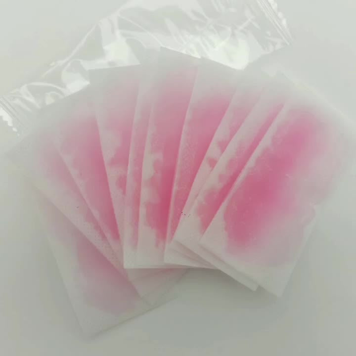 Green Aloe Vera Hair Removal Wax Strips Ready-To-Use Peel-Off Face