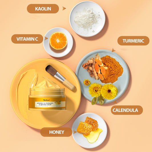 120g turmeric Vitamin C Cleansing Mask Turmeric Mud Mask Deep Cleansing Mask Vitamin C Mask