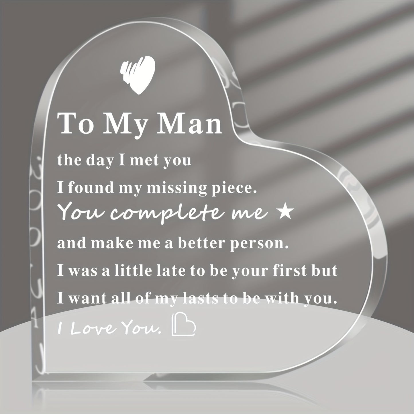Unique I Love You Mens Acrylic Keepsake