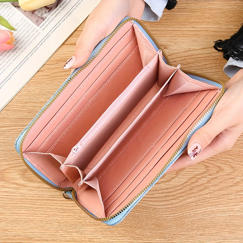 Classic Flower Pattern Minimalist Long Clutch Wallet