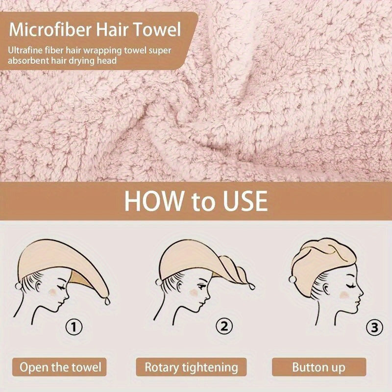1/3 Pack SoftTouch Microfiber Hair Towel Wrap for Women