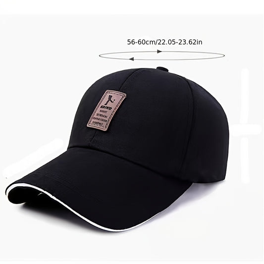 1pc Adjustable Baseball Cap in Solid Colors - Lightweight, Sun-Protective