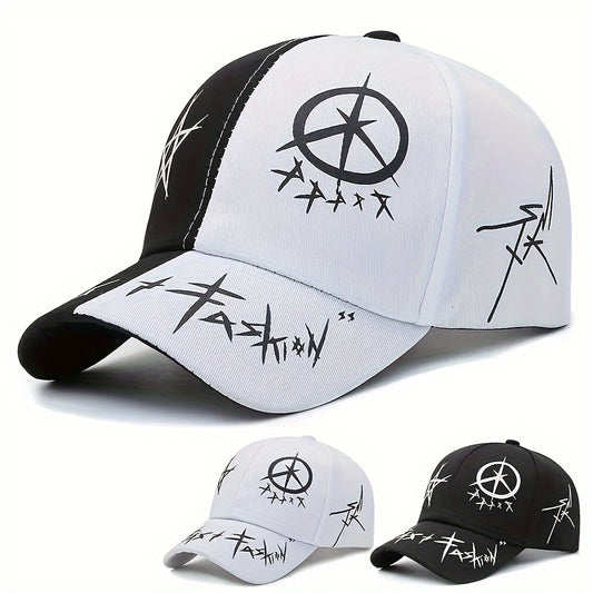 Unisex Sunshade Breathable Adjustable Baseball Cap With Trendy Pattern For Outdoor Sport