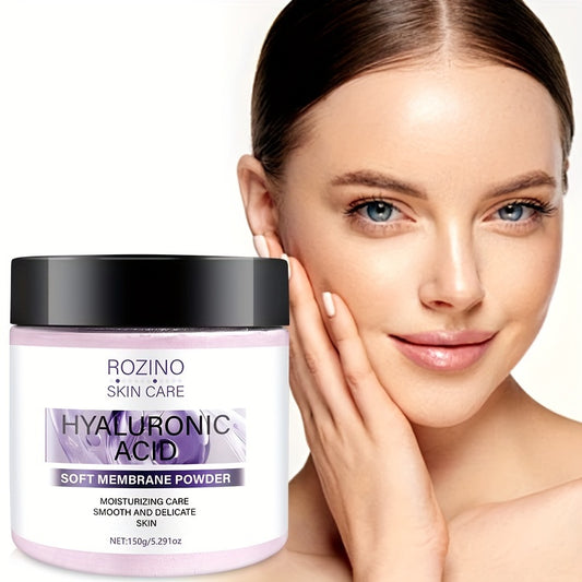 Hyaluronic Acid & Pearl Powder Moisturizing Facial Mask, 150g - Soft Membrane Formula with Vitamin C & Rice Extract for Smooth, Firm, Elastic Skin - Hypoallergenic, Formaldehyde-Free, Suitable for All Skin Types