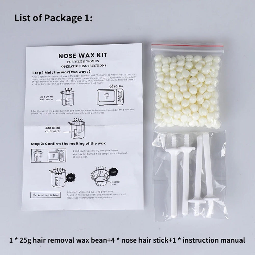 1 Set Formaldehyde-Free Nose Waxing Kit, Portable Nail Hair Removal
