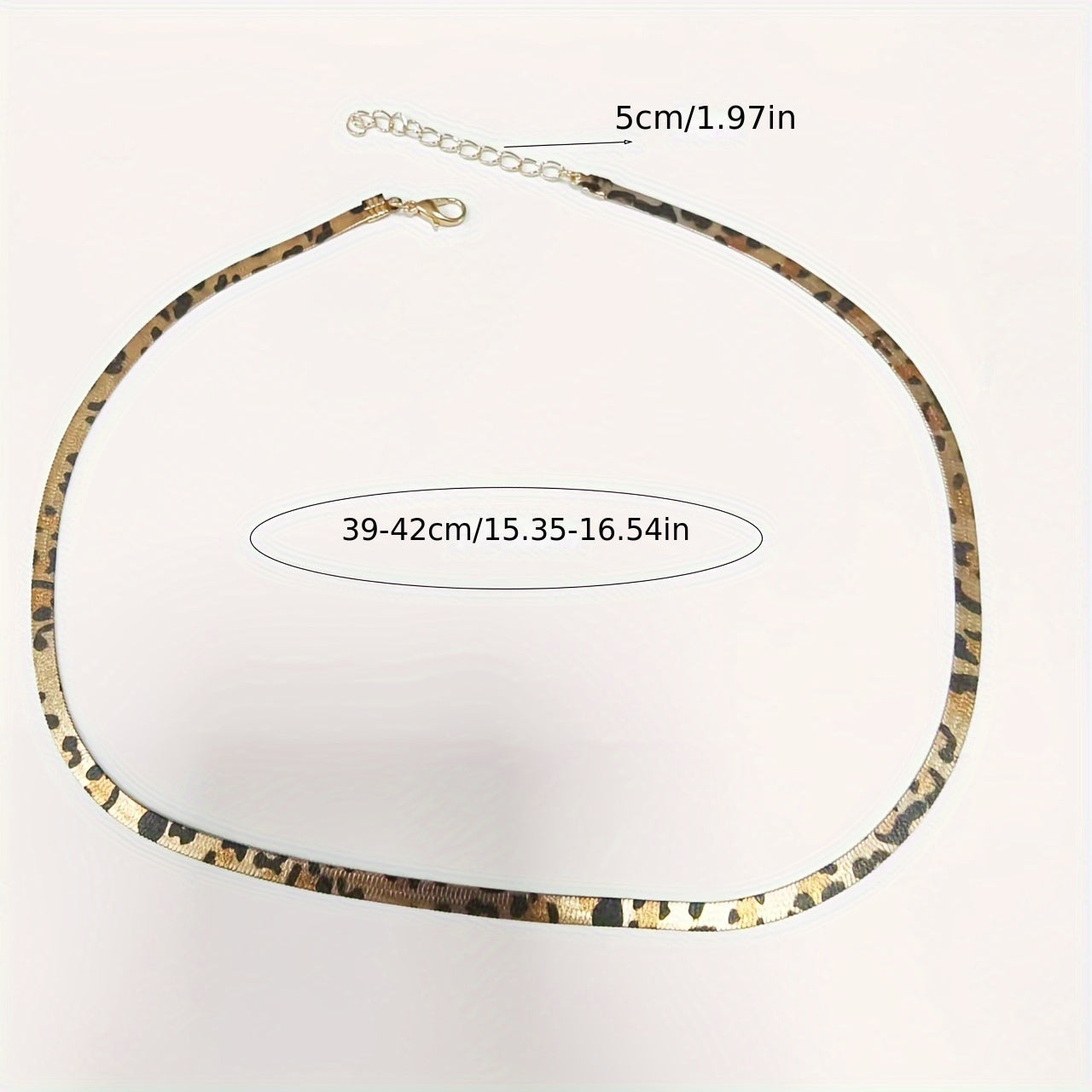 Vintage-Inspired Leopard Print Snake Chain Necklace