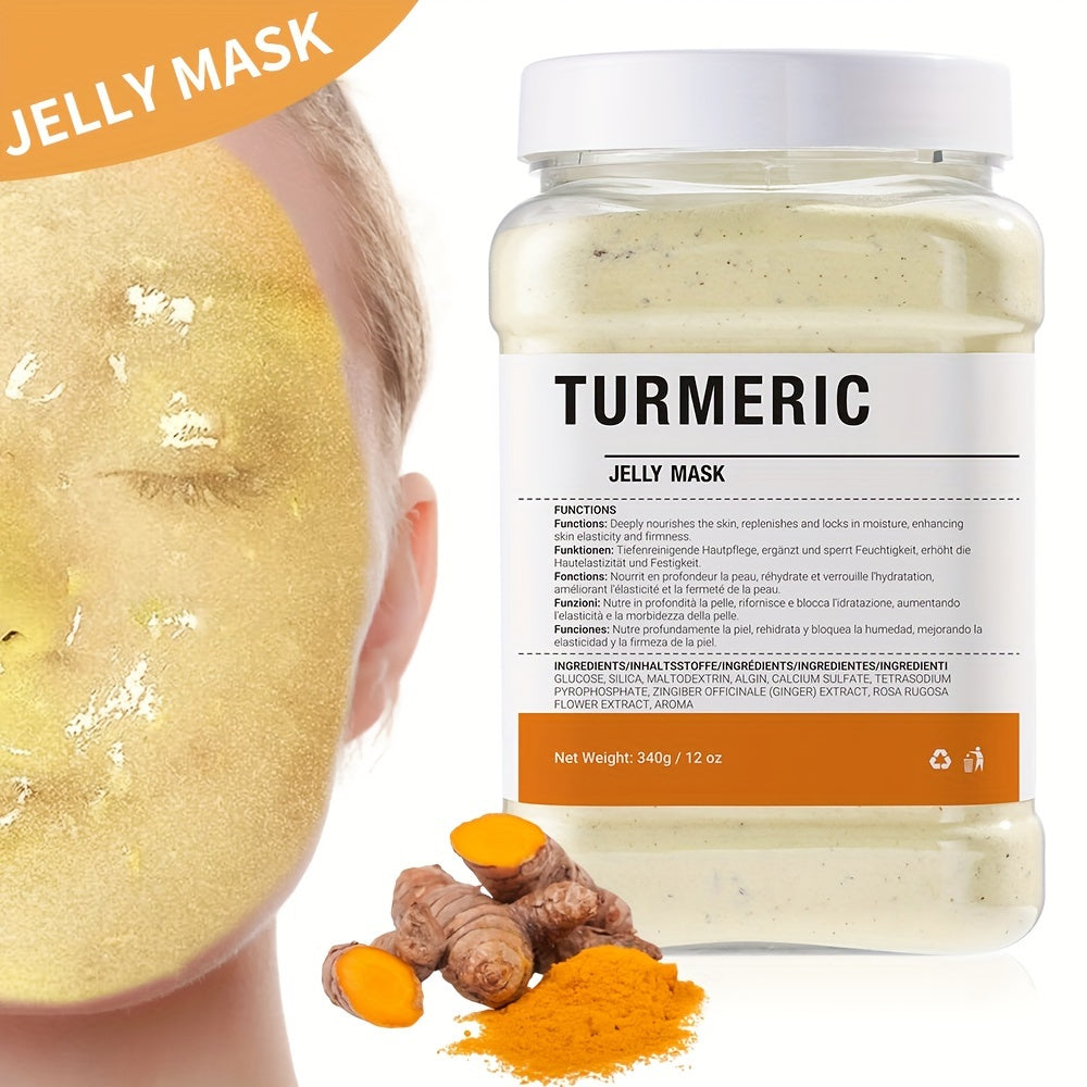 Ginger Jelly Mask Powder 11.9oz - Hydrating & Deep Cleansing Facial Care, Smooths Skin for All Types, DIY Peel-Off Formula