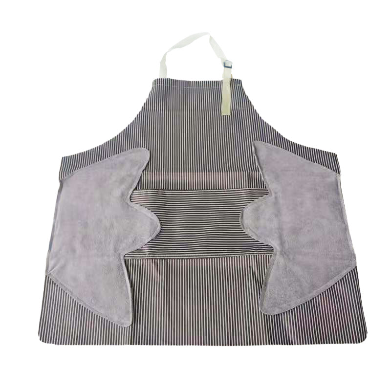 Multi-functional Kitchen Waterproof Wipe Striped Bandeau Apron Labor Protection