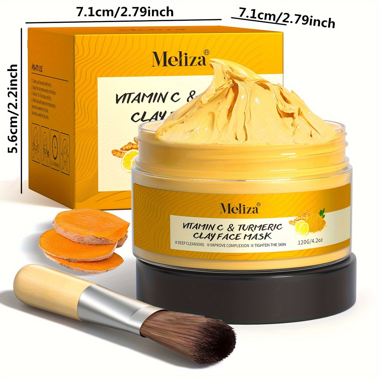 120g turmeric Vitamin C Cleansing Mask Turmeric Mud Mask Deep Cleansing Mask Vitamin C Mask
