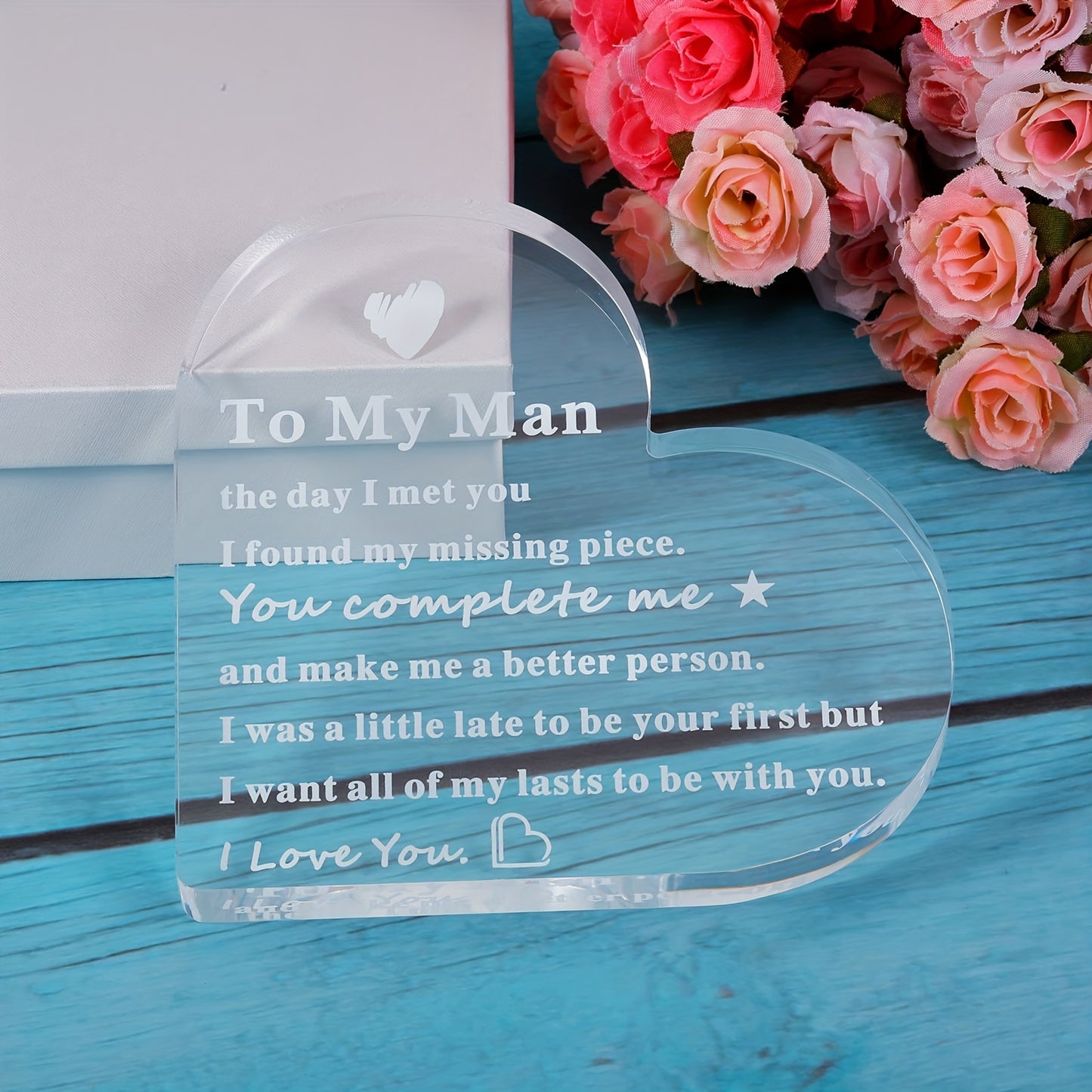 Unique I Love You Mens Acrylic Keepsake