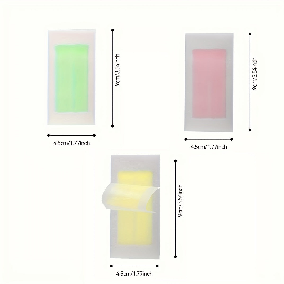 Green Aloe Vera Hair Removal Wax Strips Ready-To-Use Peel-Off Face