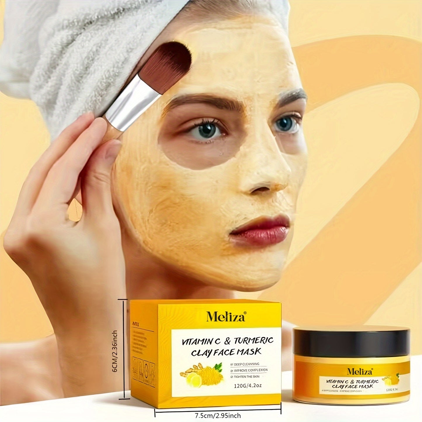 120g turmeric Vitamin C Cleansing Mask Turmeric Mud Mask Deep Cleansing Mask Vitamin C Mask