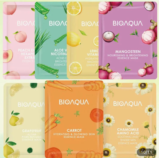 Assorted Natural Fruit Extract Facial Masks Set