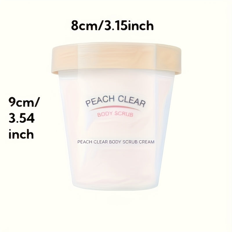 Peach Clear Body Scrub, Moisturizing Exfoliating Cream for Smooth Skin, Foot and Body Scrub Paste