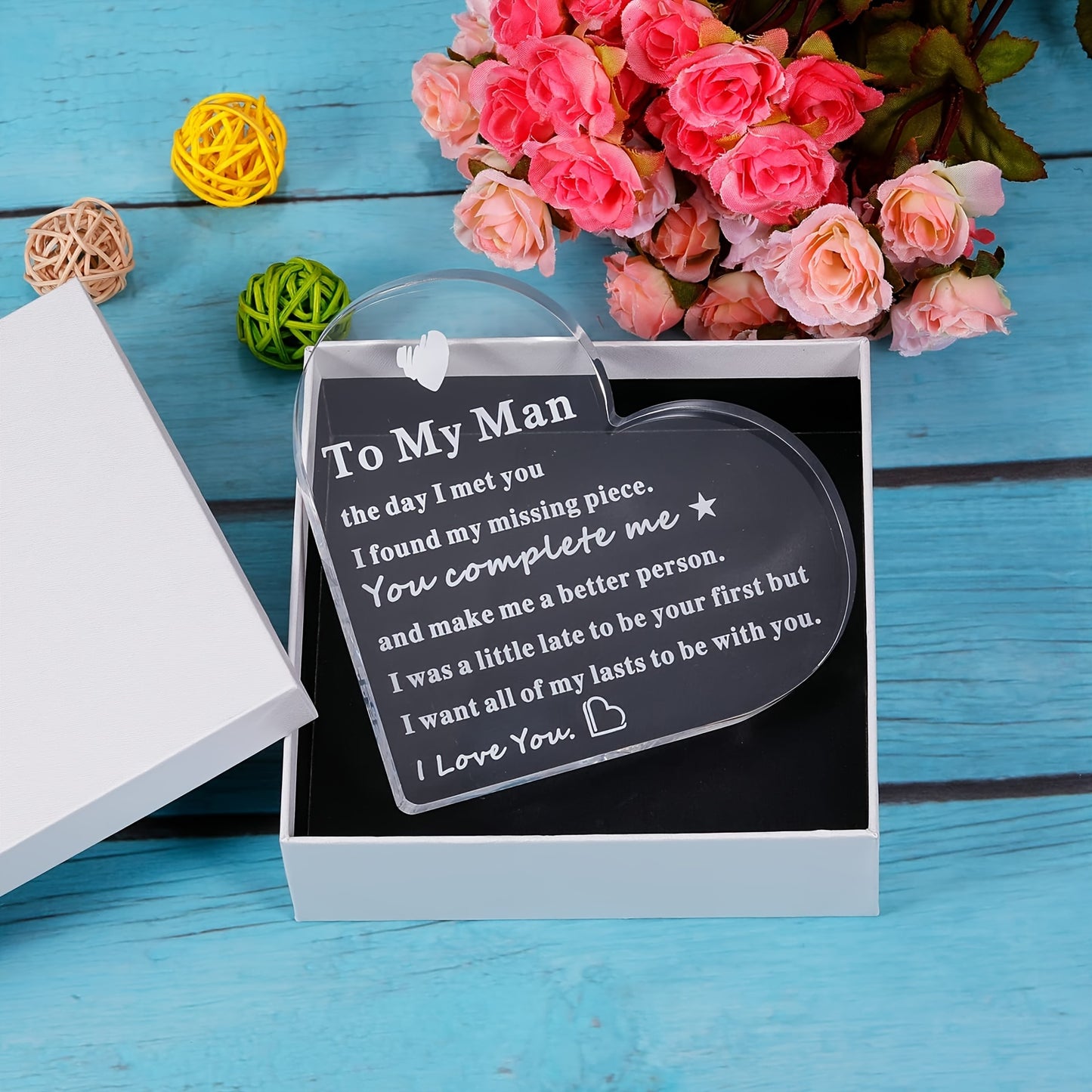 Unique I Love You Mens Acrylic Keepsake