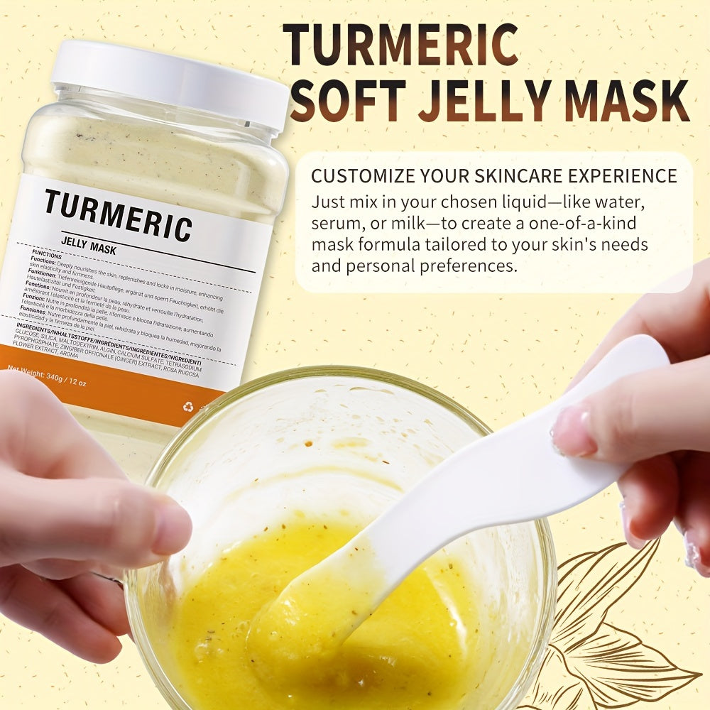 Ginger Jelly Mask Powder 11.9oz - Hydrating & Deep Cleansing Facial Care, Smooths Skin for All Types, DIY Peel-Off Formula