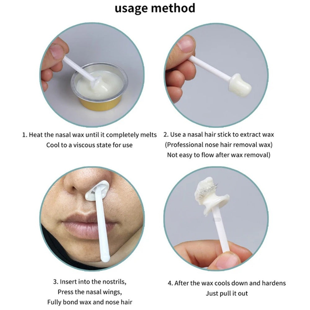 1 Set Formaldehyde-Free Nose Waxing Kit, Portable Nail Hair Removal