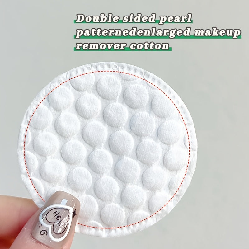 100pcs Soft and Breathable Round Makeup, Double-sided Texture Pad, for Daily Facial Cleansing and Makeup Removal