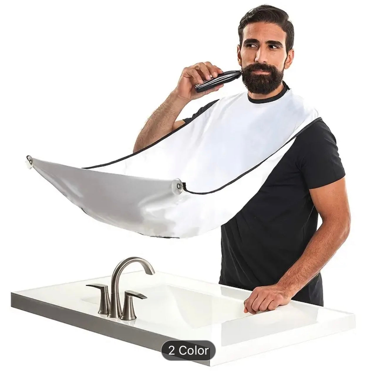 Men's Beard Trimming Apron - Splash Guard & Grooming Cape for Mess-Free Shaving