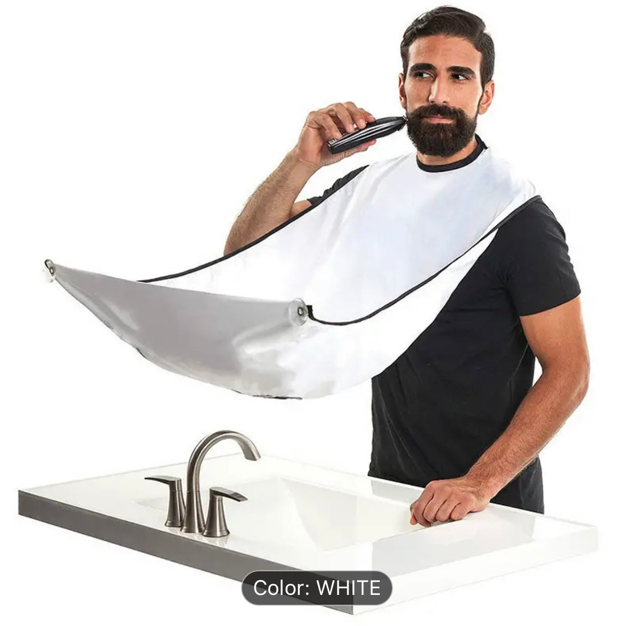 Men's Beard Trimming Apron - Splash Guard & Grooming Cape for Mess-Free Shaving